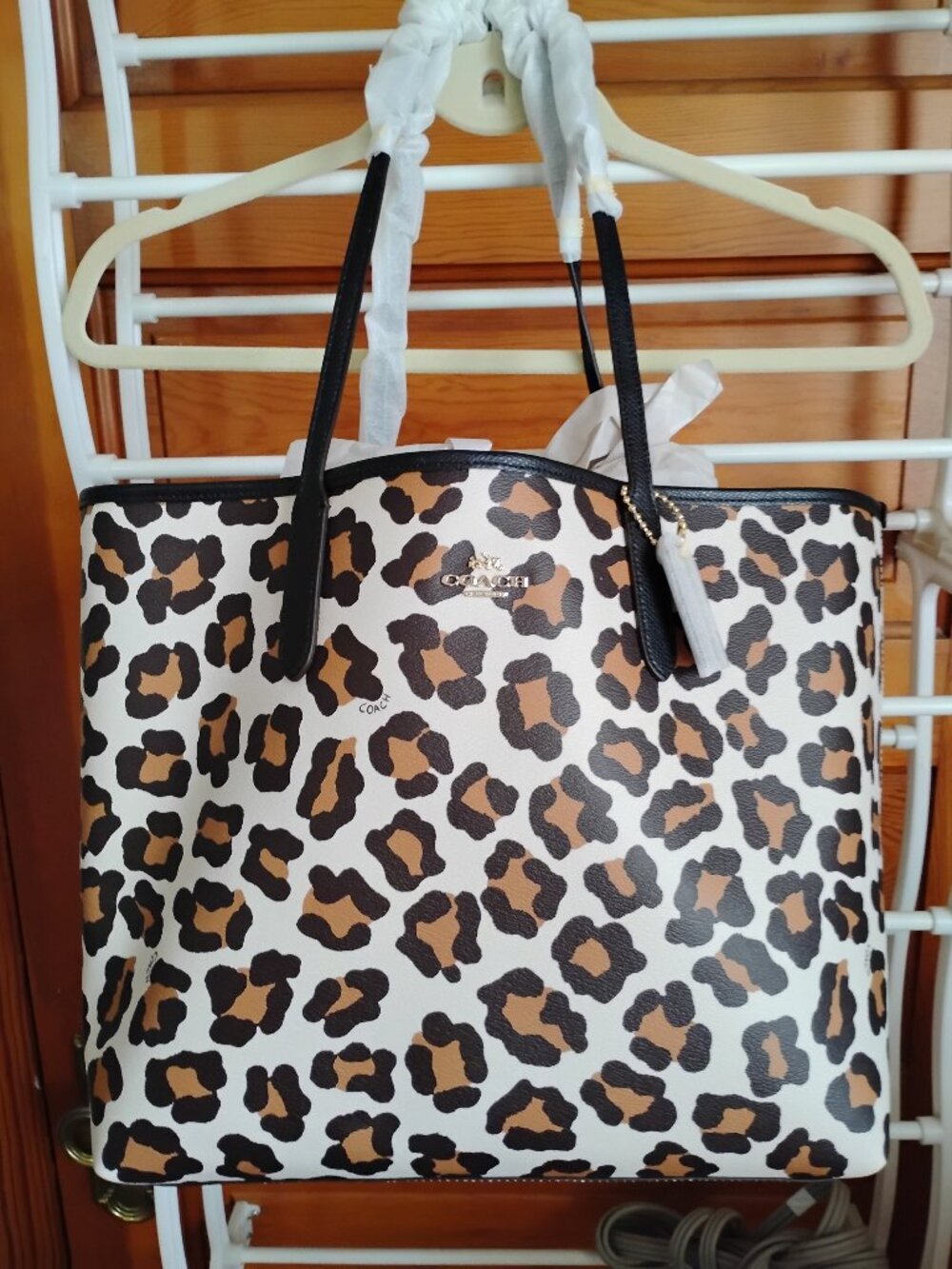 NWT Coach Tote animal print signature canvas.